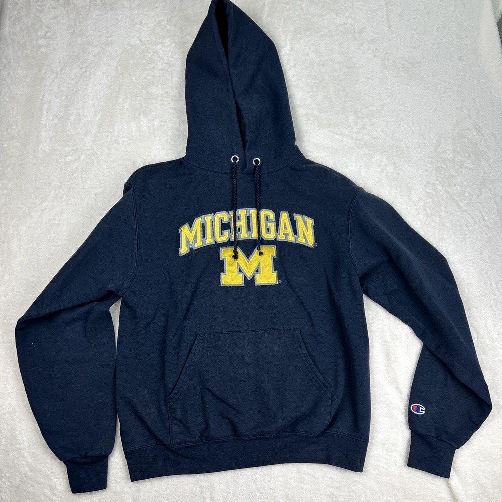 Champion University Of Michigan Hoodie Adult Size Small Wolverines Sweatshirt S